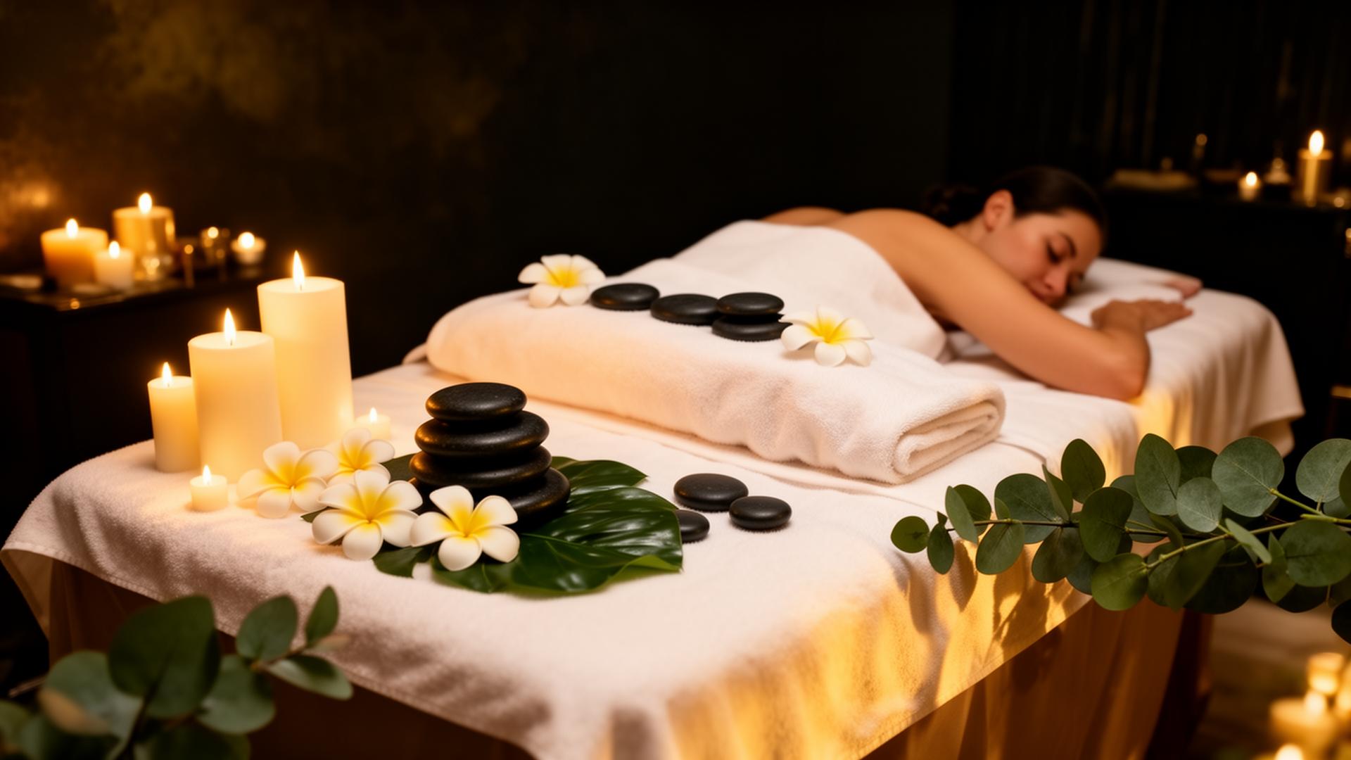 Luxury spa setup